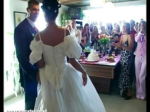 Wedding whores are fucking in public