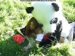 Little Red Riding Hood fucking with Panda in the wood